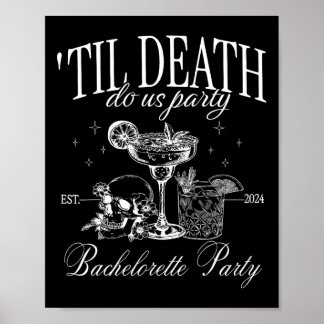Bis zum Tod tun uns Party Funny Skeleton trinken C Poster