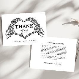 Bis zum Tod tun uns Party Gothic Halloween Hochzei Dankeskarte