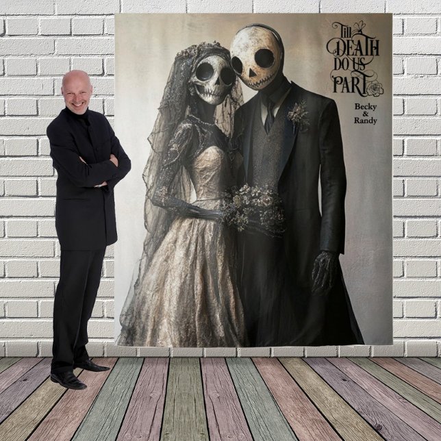 Bis zum Tod tun uns Party Halloween Hochzeit Wandteppich (Von Creator hochgeladen)