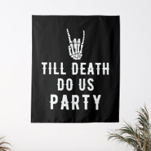 Bis zum Tod tun uns Party Hintergrund Skelett Schw
