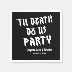 Bis zum Tod tun uns Party Personalisiert Hochzeit Serviette