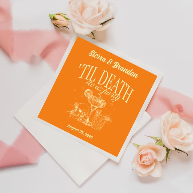 Bis zum Tod tun uns Party Personalisiert Hochzeit  Serviette (Von Creator hochgeladen)