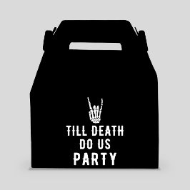 Bis zum Tod tun uns Party Schwarzes Skelett Party  Geschenkschachtel