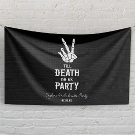 Bis zum Tod tun uns Party Skelett Junggeselinnen-A Banner