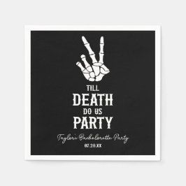 Bis zum Tod tun uns Party Skelett Junggeselinnen-A Serviette