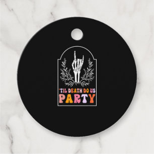 Bis zum Tod tun uns Party Skelett Retro Groovy Bac Geschenkanhänger