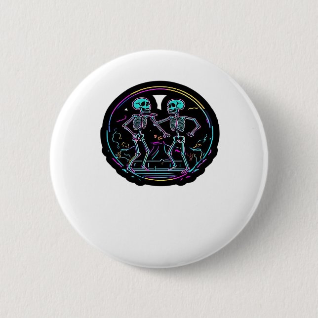 Bis zum Tod tun uns Party Skelettentanz Party Klas Button (Vorderseite)