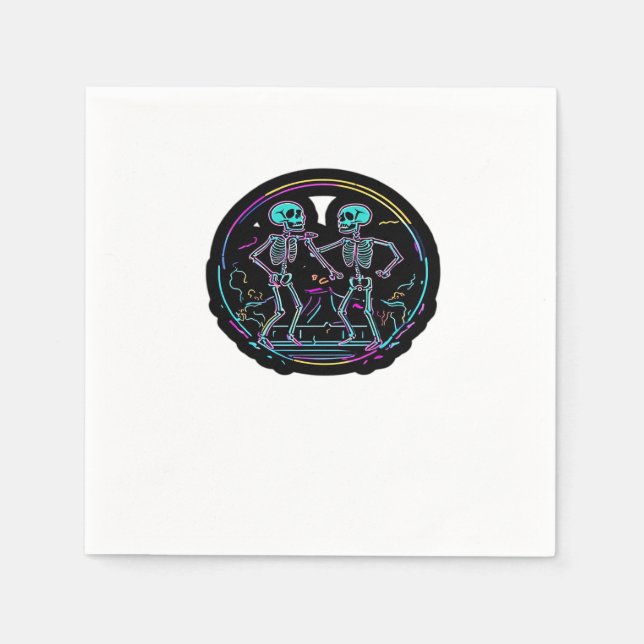 Bis zum Tod tun uns Party Skelettentanz Party Klas Serviette (Vorderseite)