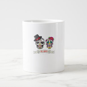 Bis zum Tod tun uns Schädel Hochzeit Braut und Gro Jumbo-Tasse