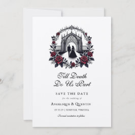 Bis zum Tod tun uns Teil Elegant Save the Date geh Einladung