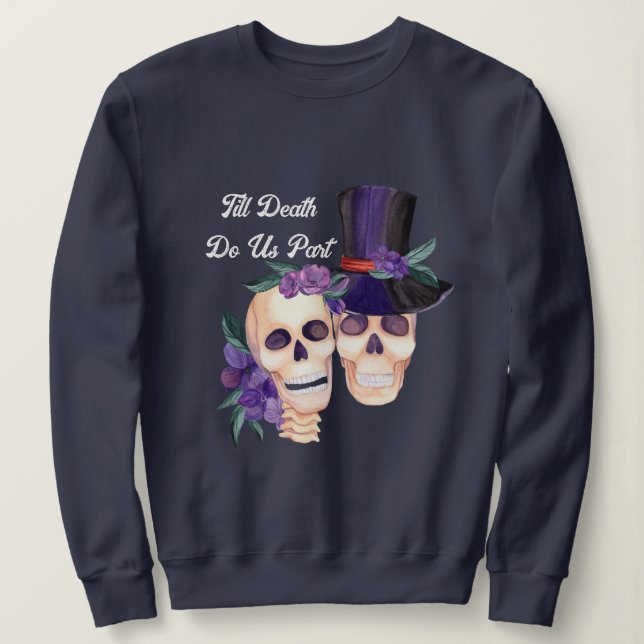 Bis zum Tod tun uns Teil Hoodie, Halloween-Schädel Sweatshirt (Design vorne)