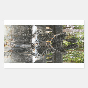 Bis zum Tod tun uns Teil ... Nong Khai, Thailand Rechteckiger Aufkleber