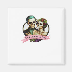 Bis zum Tod tun uns Teil Valentine Skelett Classic Magnet