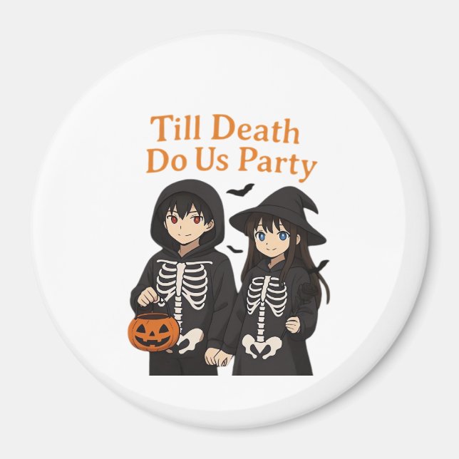 Bis zum Tod tun wir Party - Anime Halloween Couple Magnet (Vorne)