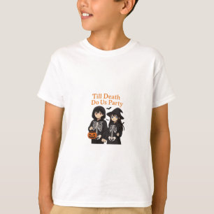 Bis zum Tod tun wir Party - Anime Halloween Couple T-Shirt