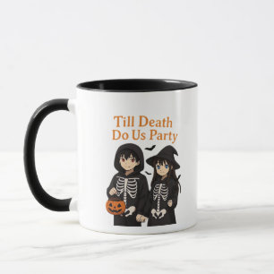 Bis zum Tod tun wir Party - Anime Halloween Couple Tasse