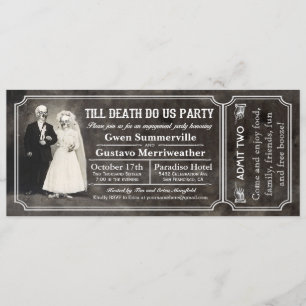 Bis zum Tod tun wir Party Engagement Party Tickets Einladung