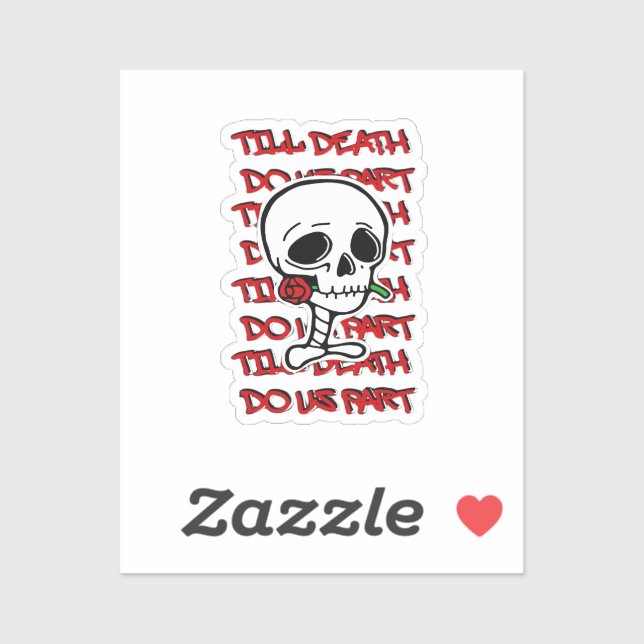 Bis zum Tod tun wir Teil Classic - Basic Halloween Aufkleber (Blatt)