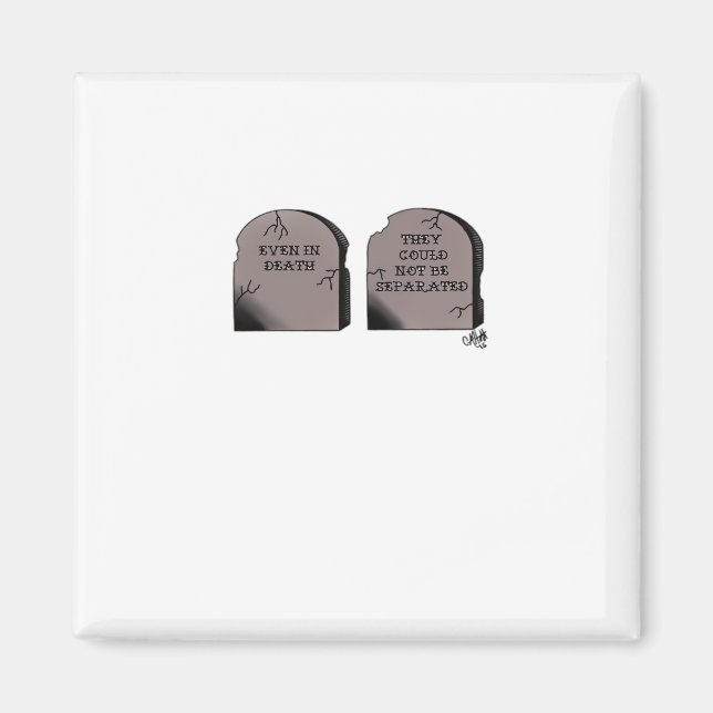 Bis zum Tod tun wir Teil Classic - Funny Skelett C Magnet (Vorne)