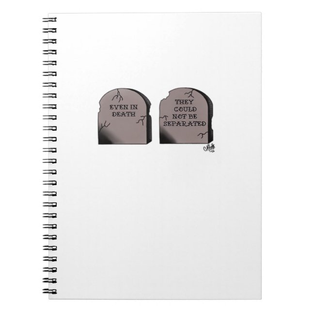 Bis zum Tod tun wir Teil Classic - Funny Skelett C Notizblock (Vorderseite)