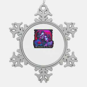 Bis zum Tod tun wir Teil Classic - Grim Sensenmann Schneeflocken Zinn-Ornament