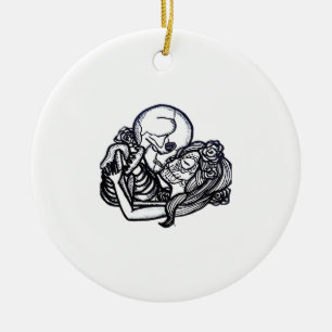 Bis zum Tod tun wir Teil Classic - Spooky Skeleton Keramik Ornament