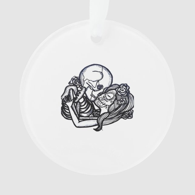 Bis zum Tod tun wir Teil Classic - Spooky Skeleton Ornament (Vorderseite)