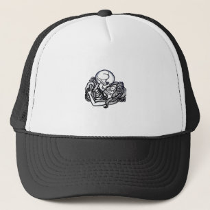 Bis zum Tod tun wir Teil Classic - Spooky Skeleton Truckerkappe