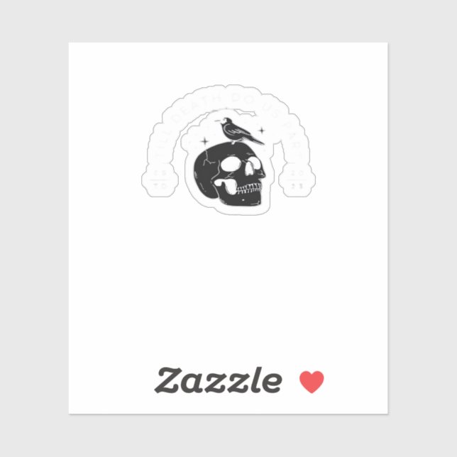 Bis zum Tod tun wir Teil Hochzeit klassisch Aufkleber (Blatt)