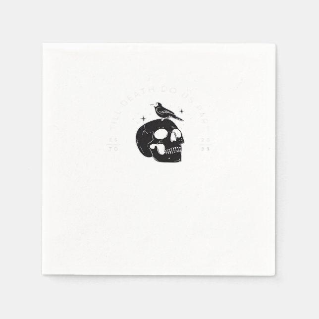 Bis zum Tod tun wir Teil Hochzeit klassisch Serviette (Vorderseite)