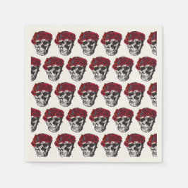 Bis zum Tod tun wir Teil Rote Rose Hochzeit Kuchen Serviette