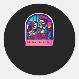 Bis zum Tod tun wir teilweise klassisch Runder Aufkleber