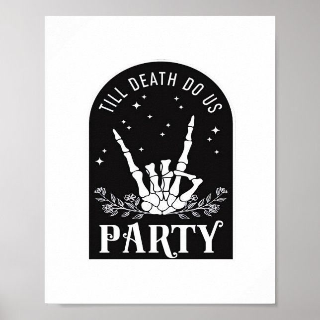 Bis zum Tod uns Party Bachelorette Halloween Bach Poster (Vorne)