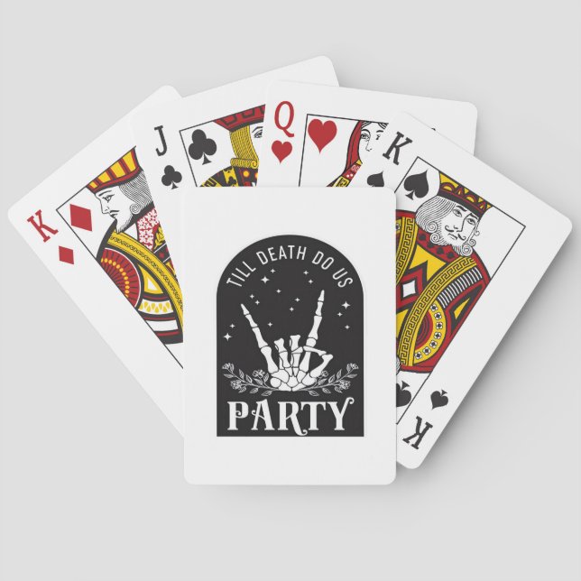 Bis zum Tod uns Party Bachelorette Halloween Bach Spielkarten (Rückseite)