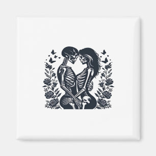 Bis zum Tod wir - Skeleton Couple Gothic Design Cl Magnet