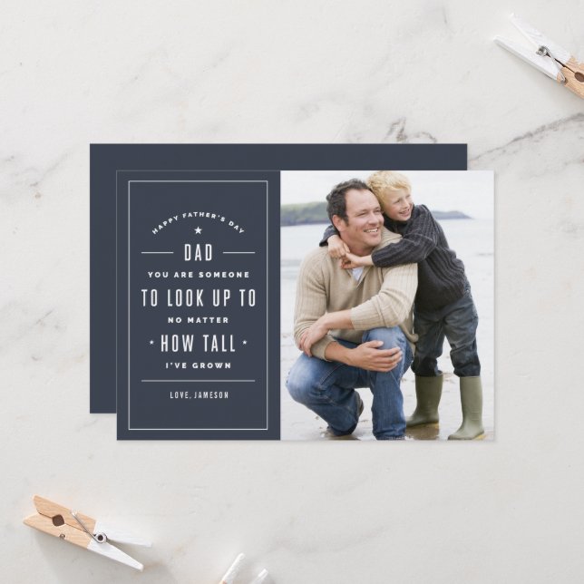 Bis zum Vatertagskarte suchen Karte (Vorderseite/Rückseite Beispiel)