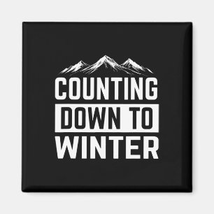 Bis zum Winter Skifahren Snowboarden Ice Cl Magnet