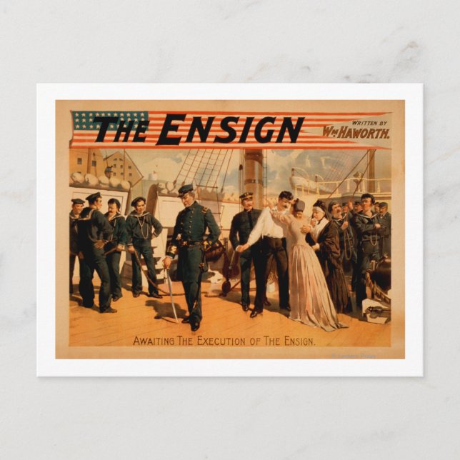 Bis zur Ausführung des Ensign Theaters Postkarte (Vorderseite)