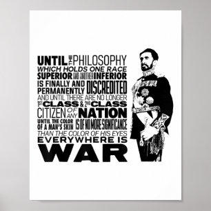 Bis zur Philosophie Haile Selie War Rede Reggae Poster