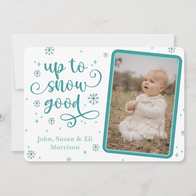 Bis zur schneesicheren Urlaubskarte Einladung (Vorderseite)