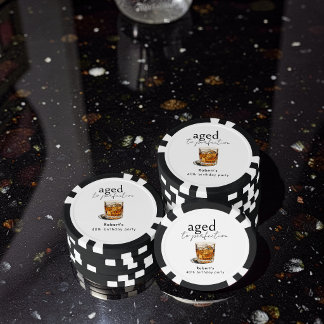 Bis zur Vollkommenheit gereifter Whiskey-Geburtsta Pokerchips