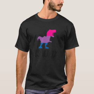 Bisaurus Dinosaur Rex Bisexuelle Flagge Bi Pride T-Shirt