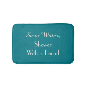 Biscay Bay Blue Rett Water Funny Plush Bath Mat Badematte