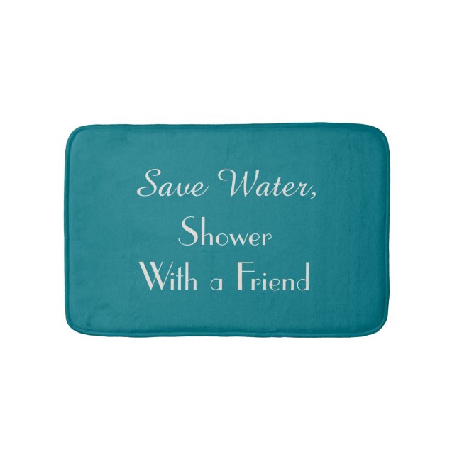 Biscay Bay Blue Rett Water Funny Plush Bath Mat Badematte (Vorderseite)
