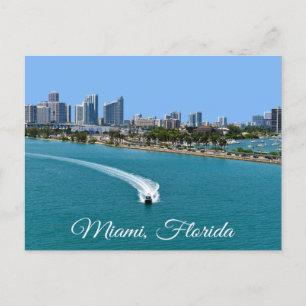 Biscayne Bay Miami Beach Florida Postcard Postkarte