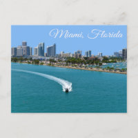 Biscayne Bay Miami Beach Florida Postcard