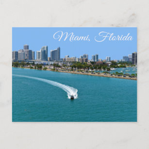 Biscayne Bay Miami Beach Florida Postcard Postkarte