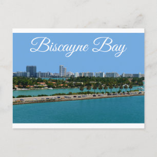 Biscayne Bay Miami Beach Florida Reisekarte Postkarte