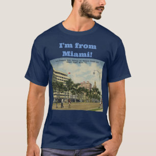 Biscayne Blvd. Hotels, Miami, Florida Vintag T-Shirt