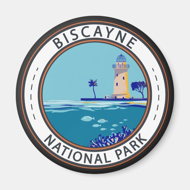 Biscayne National Park Boca Chita Key Abzeichen Magnet (Vorne)